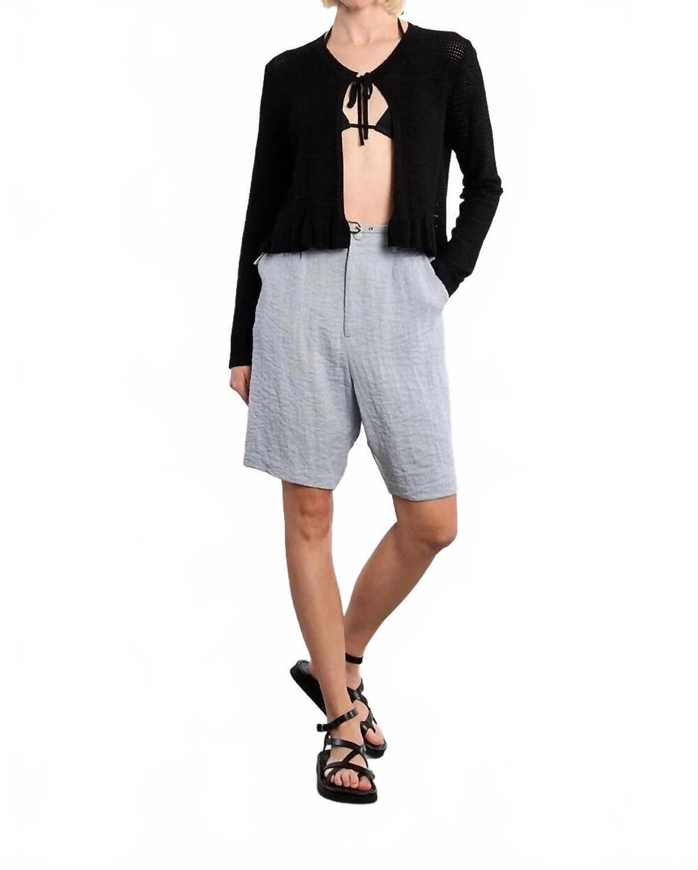 NEW MOLLY BRACKEN belle open mesh cardigan in black